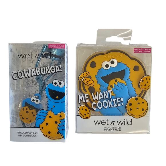 3 WET n WILD Lot SESAME STREET Limited Edition Makeup Brush Mirror Lash Curler - Picture 5 of 7